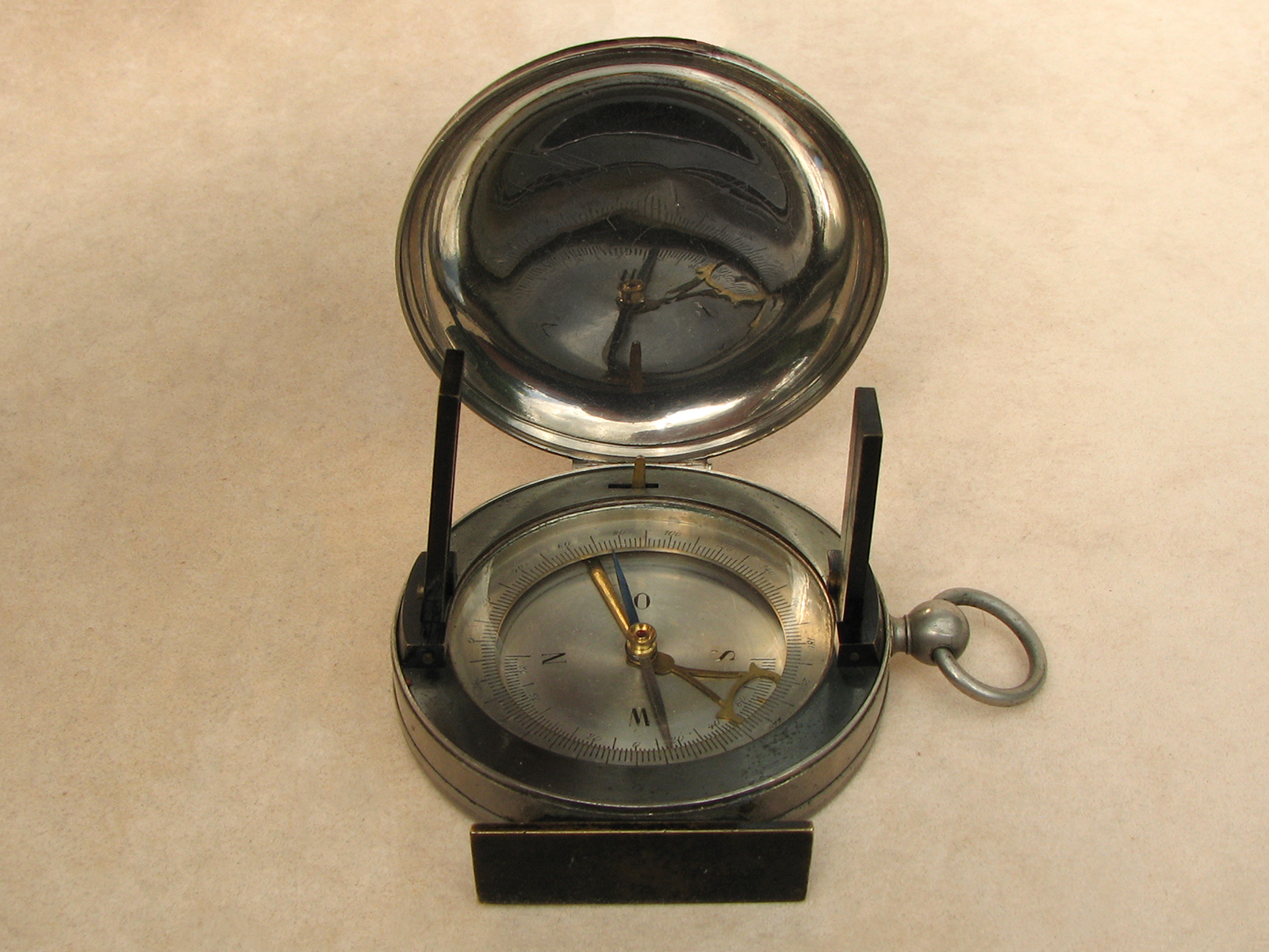 Early 20th century full hunter cased pocket compass & clinometer